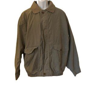 RAINFOREST Multi-Pocket Olive Green Hiking 90's Bomber Jacket, Large